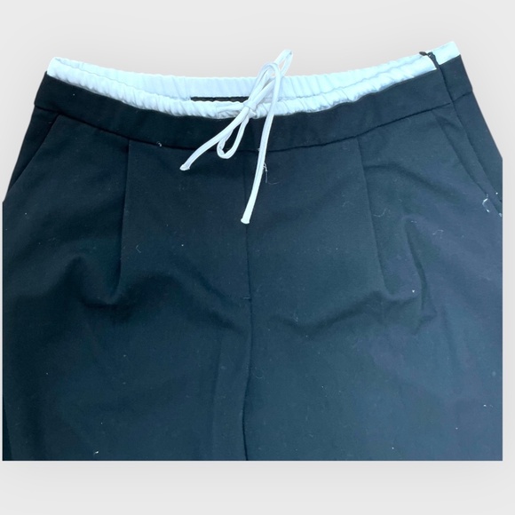 NWOT Zara Black Wide-Leg Drawstring black Pants-large - Picture 5 of 6